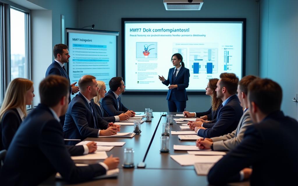 Corporate driver training session on Swiss toll compliance